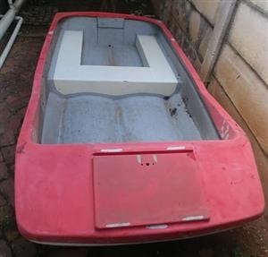 Fibreglass Boat with 2 Oars for sale