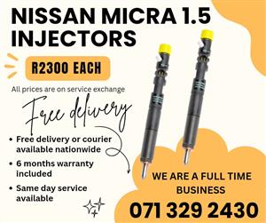 NISSAN MICRA 1.5 INJECTORS FOR SALE WITH WARRANTY 