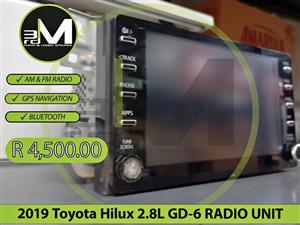 2019 Toyota Hilux 2.8L GD 6 RADIO UNIT  MV0792