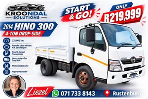 2014 Toyota Hino 300 4 ton drop side truck
