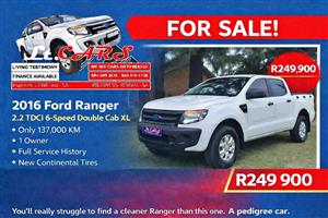 2016 Ford Ranger 2.2 TDCi XL 6-Speed D/C (Finance Available & Trade inns Considered)