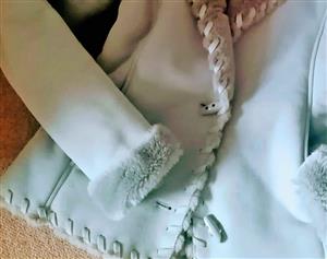 Light blue winter ladies jacket