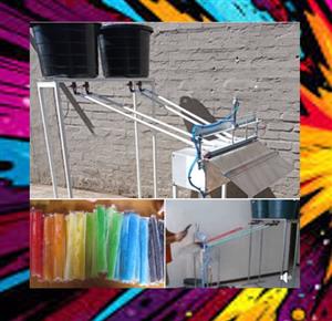 The semi-automatic machine can produce 1,500 ice lollies per hour.