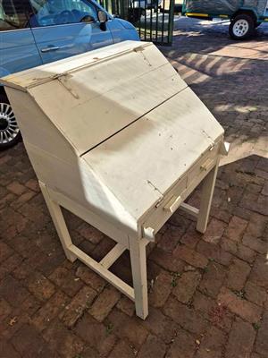 Vintage secretary desk, also known as a secretaire or bureau