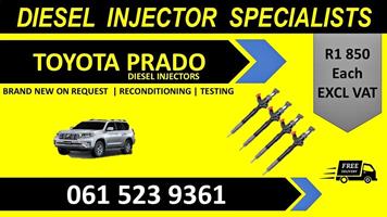 Toyota 1KD diesel injectors for sale on service exchange or recon. 