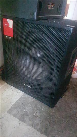 Dixon amp +2 big speakers and 2 small  speakers +sub