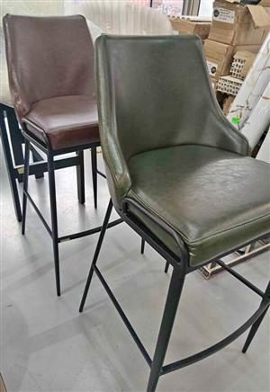 Available high bar stools, leather