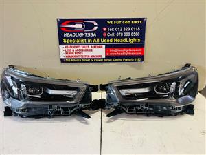 Toyota Hilux Legend RS left and right side LED xenon headlights (Grey) 