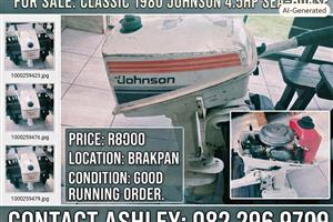 FOR SALE: Classic 1980 Johnson 4.5HP Sea-Horse Outboard Motor