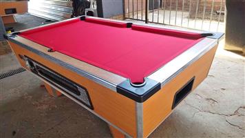 Pool table coin operated