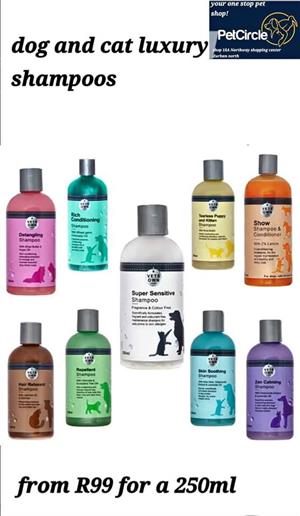 Bathing shampoos for dogs and cats