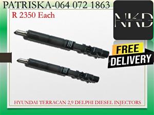 HYUNDAI TERRACAN 2,9 DELPHI DIESEL INJECTORS FOR SALE