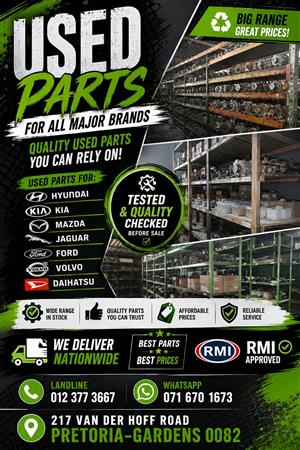 USED PARTS AVAILABLE NOW