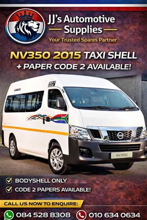 Nissan Nv350  2015 taxi shell and paper code 2 available