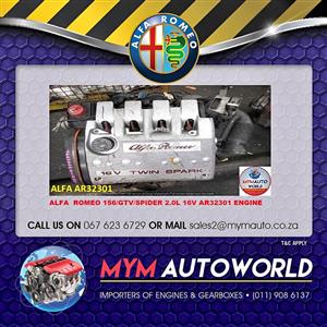 ALFA  ROMEO 156 GTV SPIDER 2.0L 16V AR32301 ENGINE