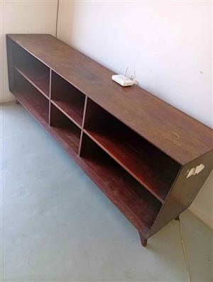 Solid wood shelf unit