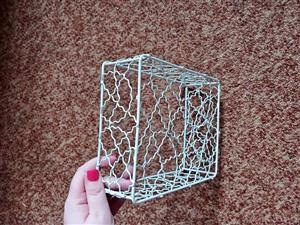 White wire basket