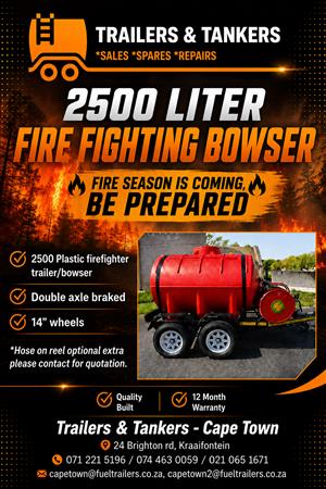 2500 LITER POLYURETHANE FIRE FIGHTING BOWSER