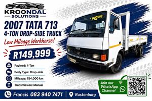 2007 Tata 713 4 ton drop side truck