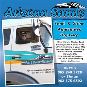 Arizona Sands delivers Sand, Stone & Compost on the East Rand & Pta East