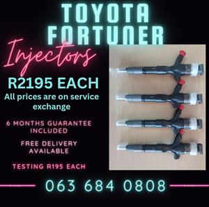 TOYOTA FORTUNER DIESEL INJECTORS FOR SALE WITH WARRANTY 