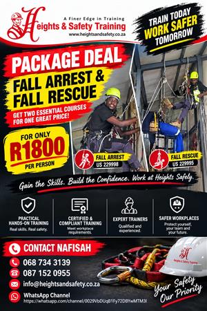 Package Deal Fall Arrest & Fall Rescue - Heights and Safety Training 
