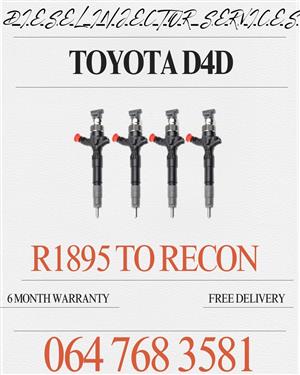 TOYOTA D4D/1KD/2KD DIESEL INJECTORS SOLD ON EXCHANGE
