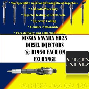 NISSAN NAVARA YD25 DIESEL INJECTORS 