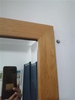 Large Mirror 100cm x 150cm with 8cm solid oak framed 