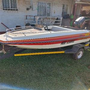 bass boat with 60hp t&t