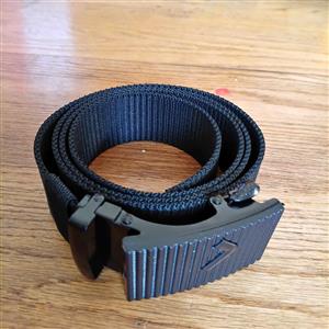 Men's Black Textured Tactical Webbing Belt 
