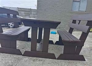 Treated pine benches
