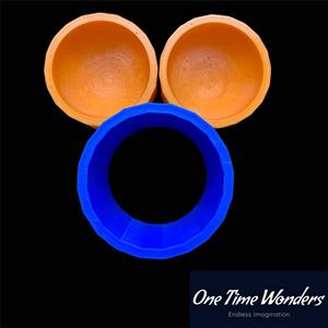 60mm Round Bath Bomb Mould with Guide