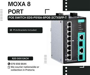 MOXA 8 PORT POE SWITCH EDS-P510A-8POE-2CTXSFP-T