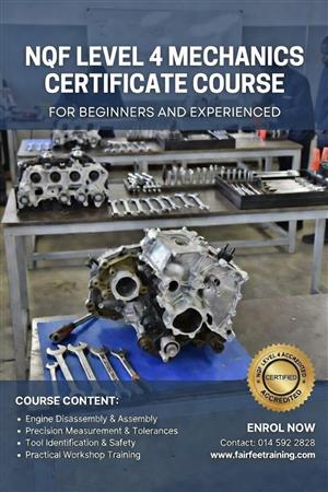NQF level 4 mechanics certificate course for beginners and experienced
