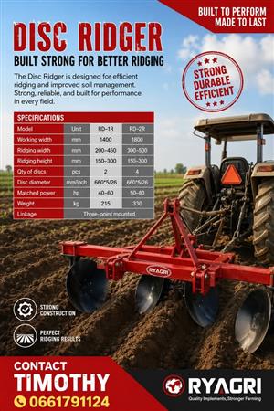 Disc Ridgers - Single and Double
