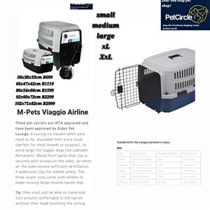 Airlines approved Pet carriers