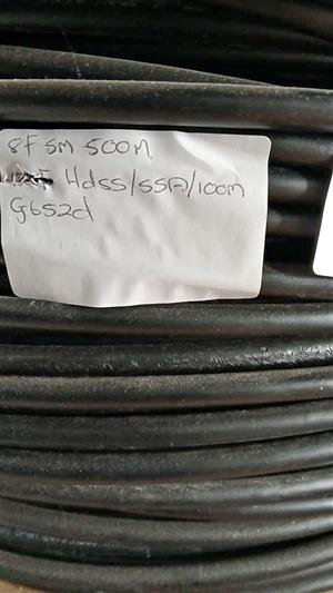 Fiber optic cable for sale. Various counts and lengths. Full drums on order. Kameeldrift West PTA