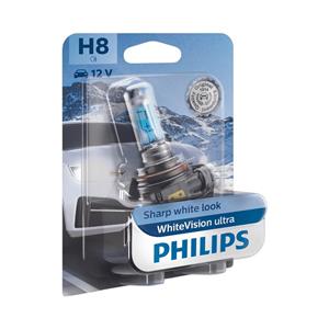 Philips White Vision Headlight Bulb - H8 (each)