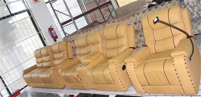 CREAM 3 P/CE RECLINER LOUNGE SUITE S065538A