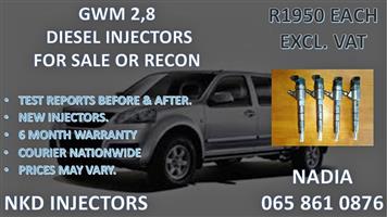 GWM 2,8 DIESEL INJECTORS FOR SALE.REBUILT AND TESTED