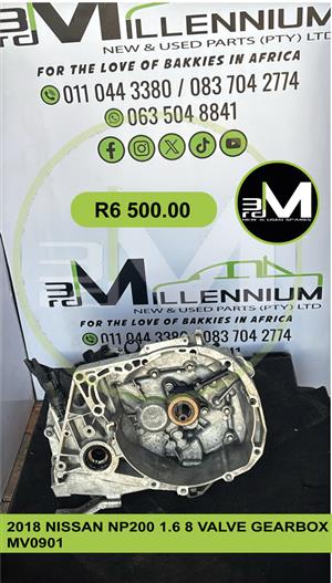 2018 NISSAN NP200 1.6 8 VALVE GEARBOX - MV0901