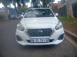 Datsun Go 1.2 petrol, 2019 Model, Manual, white color, mileage Spare key.