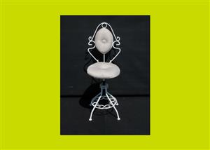 Small Vintage Wrought Iron Decor Chair SKU: 956 