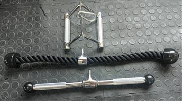 Tricep Rope - V-bar - Bicep bar 