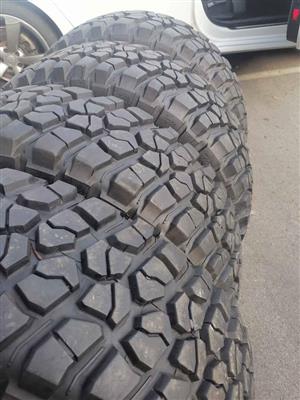 Four new  245/70/17 BF Goodrich M/T 4X4  tyres available