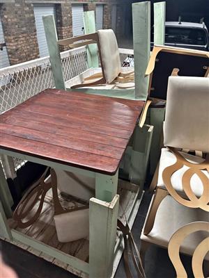 4 Cafe Chairs and 1 Table