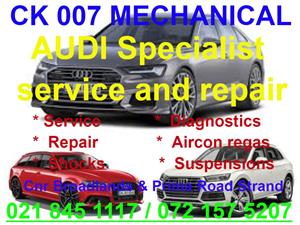 Audi service and repair Specialist available.