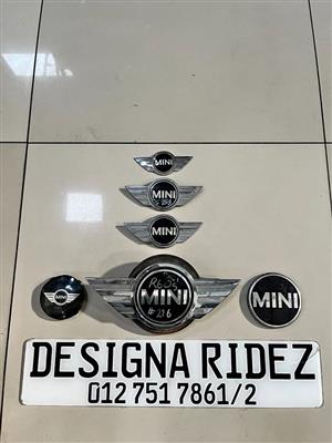 MINI COOPER BONNET,BOOT,STEERING & RIM BADGES AVAILABLE.