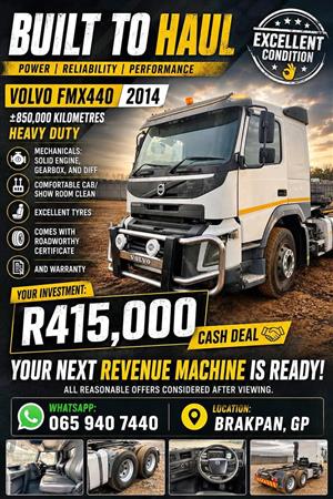 Volvo FMX440 2014  Cash Deal